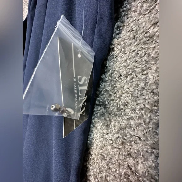 NWT S.L. Fashions Jewel Neck Halter Dress Size 14 - Picture 5 of 7